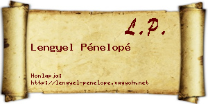 Lengyel Pénelopé névjegykártya